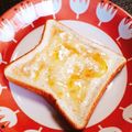 もふもふクロさん's cooksnap of when they made 柚子茶とクリームチーズのトースト.