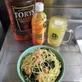 ebipeco's cooksnap of when they made スモークサーモンとほうれん草のパスタ.