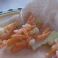 きらり流れ星's cooksnap of when they made 残りのブロッコリーの芯と人参のかき揚げ。.