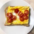 クックTVP95C☆'s cooksnap of when they made ミニトマトとスクランブルエッグのトースト.