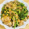 ボブナナ's cooksnap of when they made 豚こま肉とほうれん草のオイマヨソテー.