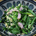や～たん食堂's cooksnap of when they made のらぼう菜と卵ベーコンのマヨ炒め.