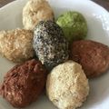 Yokchina's cooksnap of when they made 黒ゴマ　餡子　きな粉　抹茶のおはぎ♡.