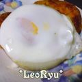 LeoRyu's cooksnap of when they made ハンバーガー用まんまる目玉焼き.