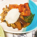 tonmyee's cooksnap of when they made 鮭と季節野菜の揚げ浸し.