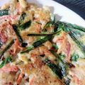 moeoke's cooksnap of when they made かき揚げ救済☆やみつきかき揚げチヂミ.