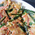 moeoke's cooksnap of when they made かき揚げ救済☆やみつきかき揚げチヂミ.