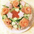 クックCI16QY☆'s cooksnap of when they made お祝いにケーキ寿司。押し寿司♡誕生日も.
