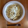 R1TZ's cooksnap of when they made ☆乳製品不使用！酒粕豆乳カルボナーラ☆.