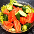 おもちまるとシャルル's cooksnap of when they made トマトときゅうりの中華和え.