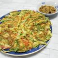 ＠迷子＠'s cooksnap of when they made ☆水菜じゃがいもベーコンのチーズチヂミ☆.