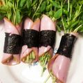 ☆ayami☆26's cooksnap of when they made お弁当に＊簡単＊豆苗のハム海苔巻き.