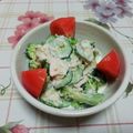 レオミウ's cooksnap of when they made ツナとブロッコリーとキュウリのサラダ.
