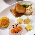 クック甘党。's cooksnap of when they made ｱﾝﾊﾟﾝﾏﾝ2歳の誕生日ﾌﾟﾚｰﾄ.