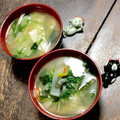 s06007's cooksnap of when they made 大根 わかめ 水菜の味噌汁^^.