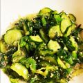 ramblingJ's cooksnap of when they made アイスプラントときゅうりの酢の物♪.
