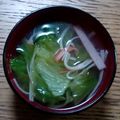 ポニーリボン's cooksnap of when they made レタスとカニカマのスープ.