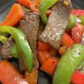 ☆Qro☆'s cooksnap of when they made 牛こまパプリカ焼肉のタレ炒め.