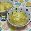 みかかめ's cooksnap of when they made 白菜と玉子の春雨スープ.