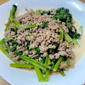 yuka119's cooksnap of when they made 【やみつき】小松菜とひき肉のオイマヨ炒め.