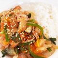 himako♡'s cooksnap of when they made 給食☆プルコギ丼.