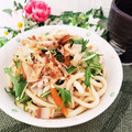 ゆるмαмα's cooksnap of when they made 豚バラと水菜&白菜で☆和風だしの焼うどん.