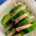 9ma9ma's cooksnap of when they made 弁当に♬薄切りきゅうりと魚にソ串.