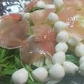 あゆたっくん's cooksnap of when they made 生ハム、ひとくちモツァレラ、水菜のマリネ.
