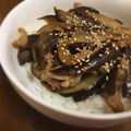 okapi☆☆'s cooksnap of when they made 簡単！ナスと豚肉の味噌だれ丼☆.