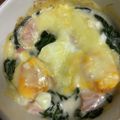 かりおくん's cooksnap of when they made とろっとろ♪ほうれん草と半熟卵のグラタン.