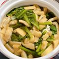 クック6U7INU☆'s cooksnap of when they made 小松菜としめじと油揚げの煮びたし.