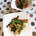 ﾁｲﾁｬﾝﾏﾏ's cooksnap of when they made ちくわと十六ささげの炒め煮.