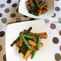 ﾁｲﾁｬﾝﾏﾏ's cooksnap of when they made ちくわと十六ささげの炒め煮.