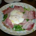 momoco's cooksnap of when they made 水菜♡♥ベーコンエッグ巣ごもり風.
