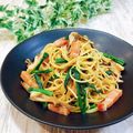 Satoco❋'s cooksnap of when they made 菜の花とベーコンの和風パスタ.