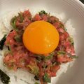 takachina's cooksnap of when they made ゴマ油香る!! ユッケ風☆ねぎとろ丼.