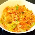 チョミ蔵's cooksnap of when they made ＊簡単＊レタスキムチチャーハン＊.