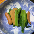 ふるたいや's cooksnap of when they made 小松菜とソーセージのカレー炒め.