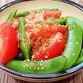 あーこ姐's cooksnap of when they made トマトとスナップエンドウの胡麻香るかけ.