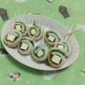 赤い電話's cooksnap of when they made 簡単☆ちくわの大葉ﾁｰｽﾞ巻き.