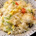 ばたみそーぱん☆'s cooksnap of when they made レンジで3分♡カニカマとネギのチャーハン.