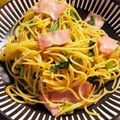 クックTCP8MF☆'s cooksnap of when they made 旦那が作った第２弾「ほうれん草ベーコンパスタ」.