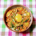 カレンガール's cooksnap of when they made 簡単★豆苗ともやしのビビンバ風丼✿.
