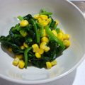 ♪rururu♪'s cooksnap of when they made ほうれん草とコーンのバター炒め.