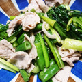 きなこぱん2's cooksnap of when they made 簡単！あと一品！豚コマと小松菜炒め☆.