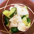 arku's cooksnap of when they made きゅうりと山芋の白だし鶏ガラ漬け.