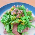 ☆３匹の子ぶた☆'s cooksnap of when they made 豚バラ菜の花＊辛子マヨソテー.