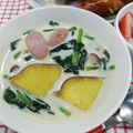在宅勤務のおじさん's cooksnap of when they made さつまいもとほうれん草のミルクスープ＊.