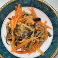 マヨメロディー's cooksnap of when they made レンジで簡単。ナスと人参の生姜醤油和え。.