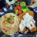 かおりかざり's cooksnap of when they made 【定番】鮭と卵のチャーハン.